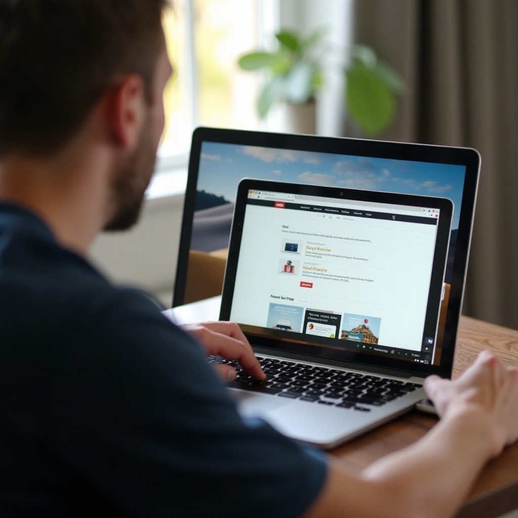 просмотр macbook и chrome